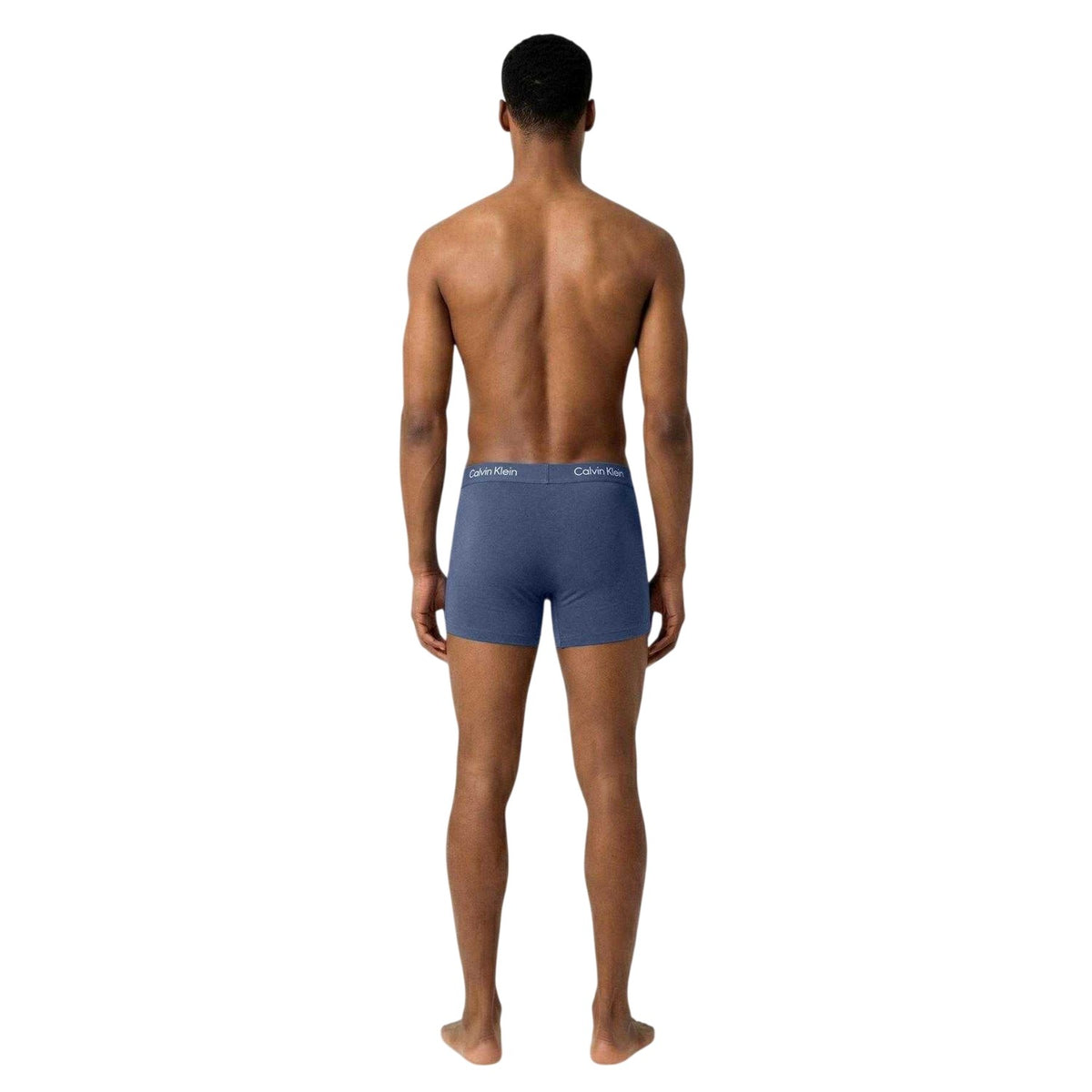 Blue-Green-Grey - Back - Calvin Klein Mens Cotton Blend Boxer Briefs (Pack of 3)