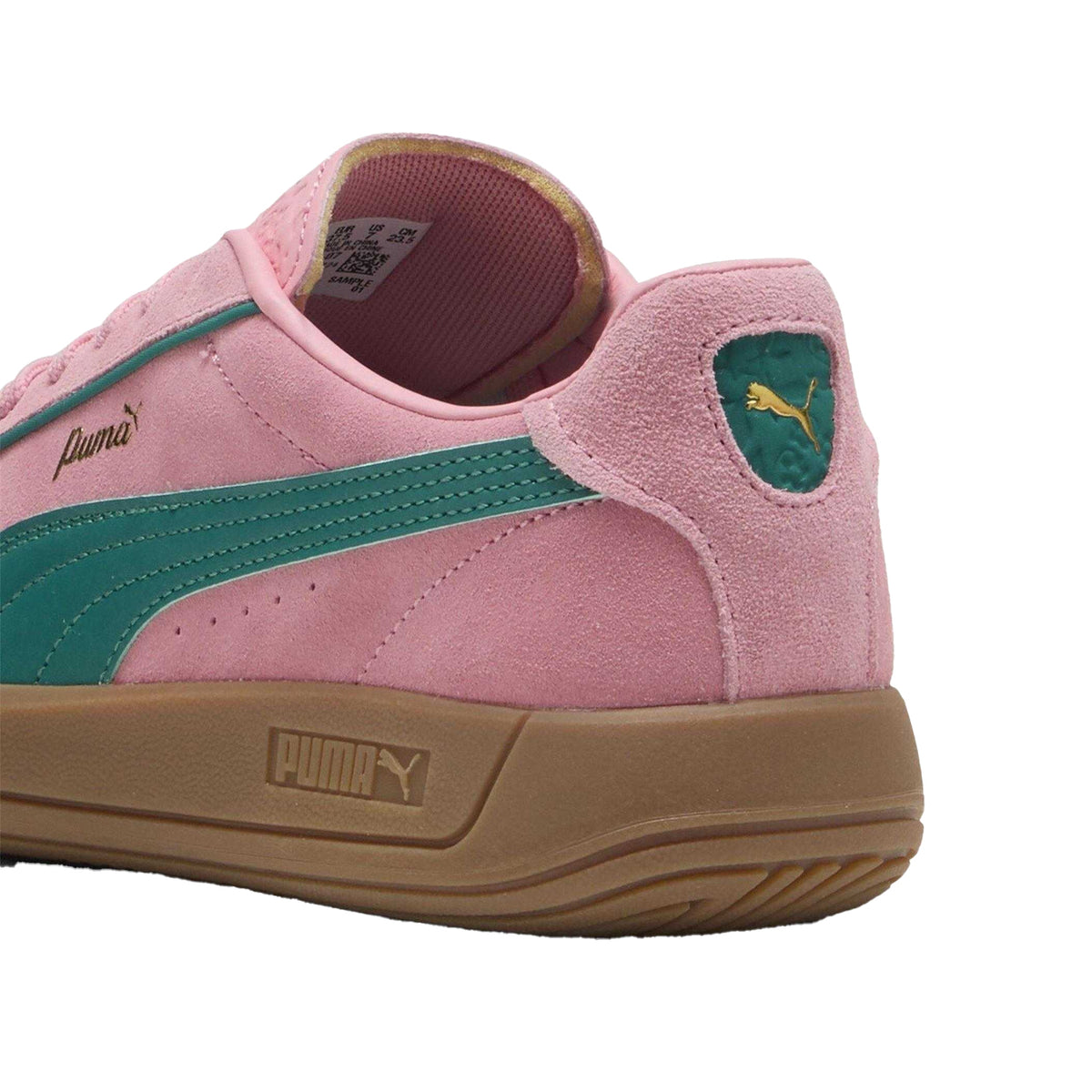 Green-Pink - Back - Puma Womens-Ladies Club Klassika Leather Low Trainers