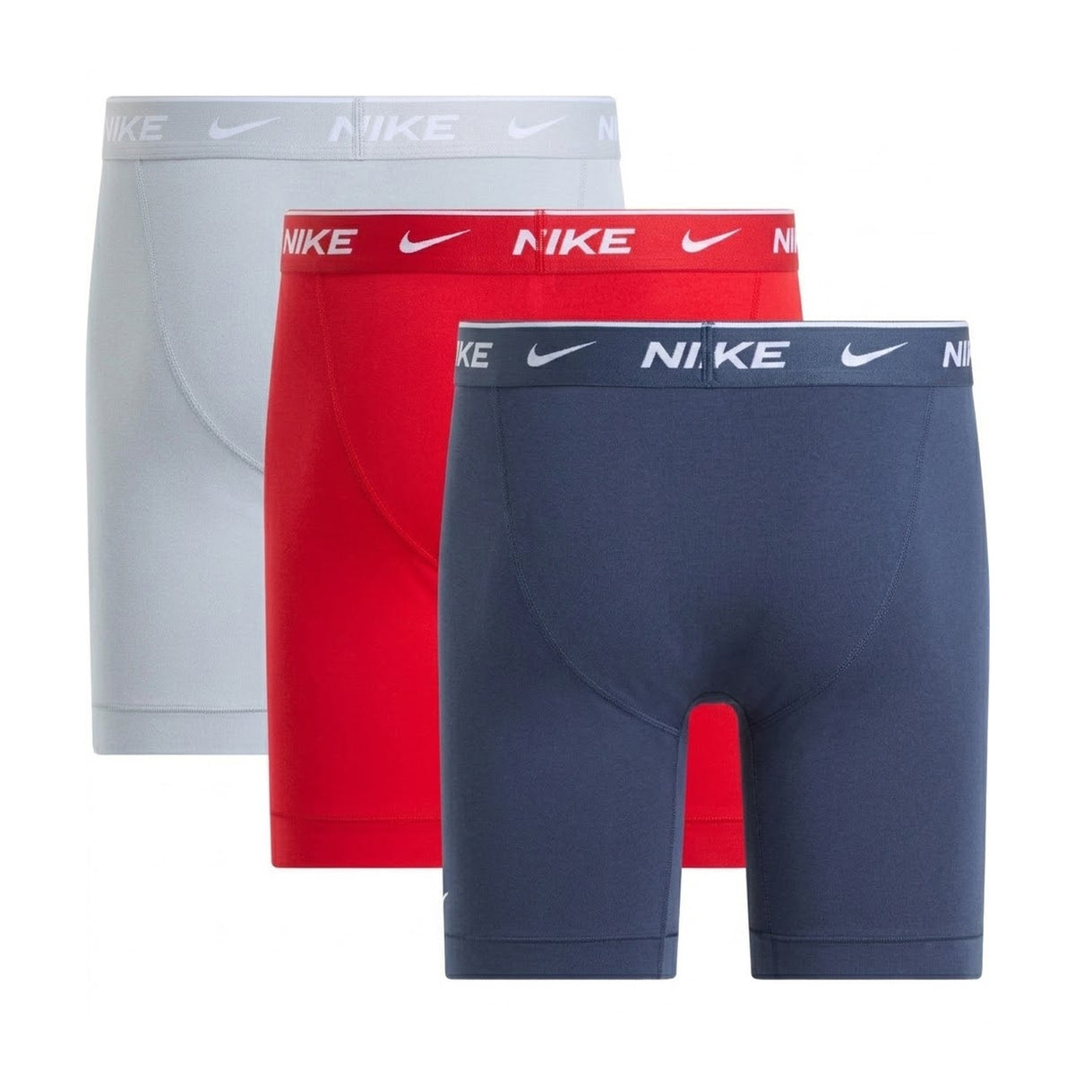 Navy-Grey-Red - Back - Nike Mens Boxer Briefs (Pack of 3)