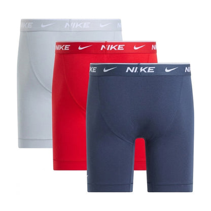 Navy-Grey-Red - Back - Nike Mens Boxer Briefs (Pack of 3)