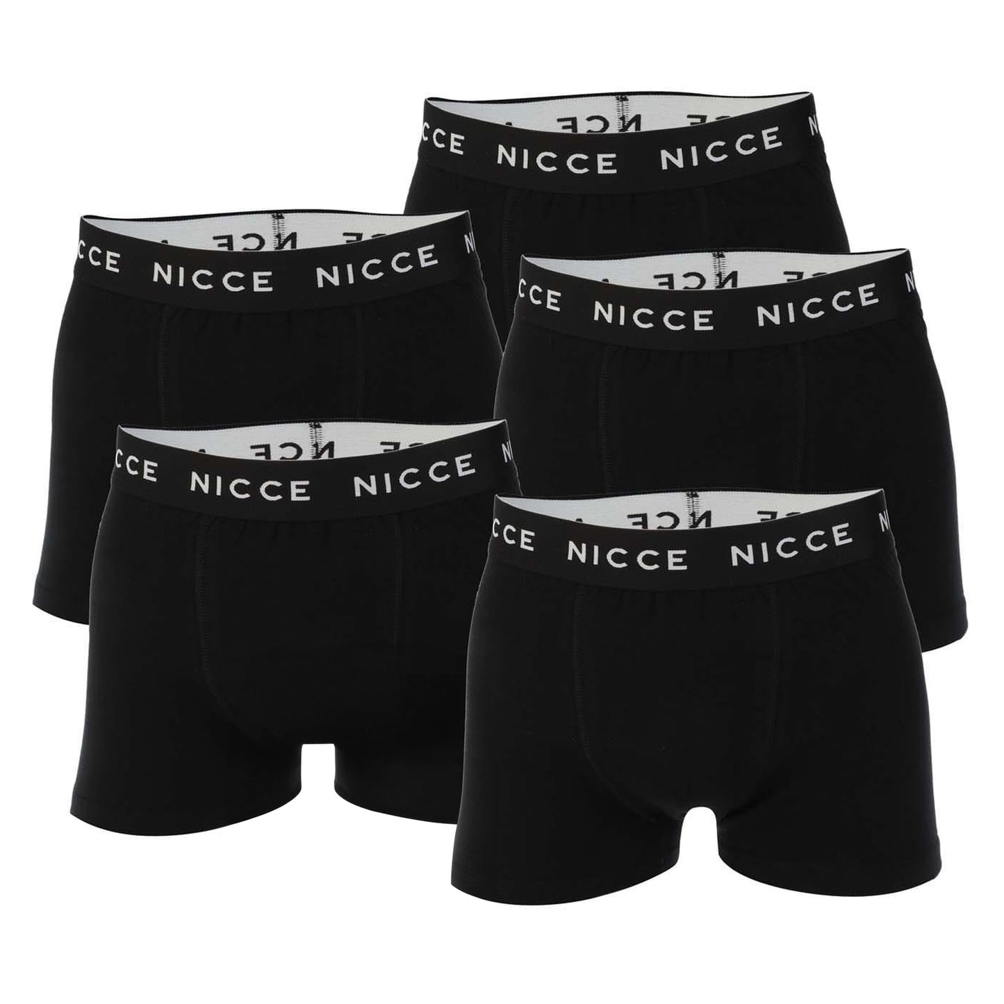 Black - Front - Nicce Mens Galan Boxer Shorts (Pack of 5)