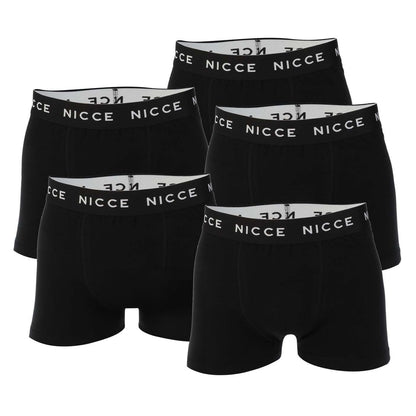 Black - Front - Nicce Mens Galan Boxer Shorts (Pack of 5)