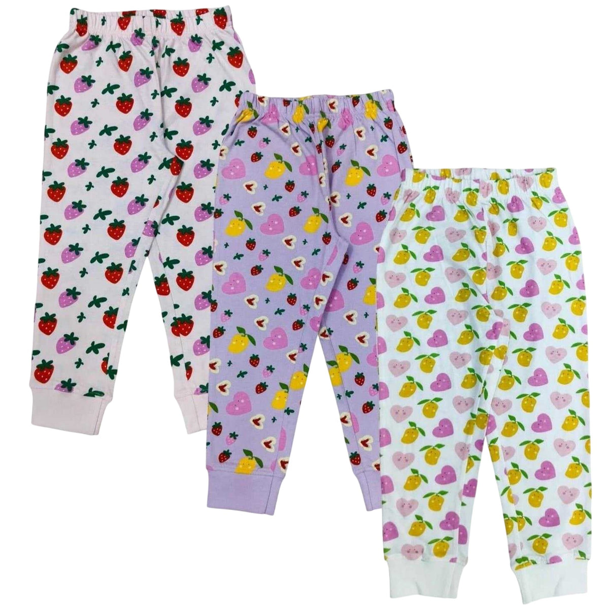 Multicoloured - Back - Star Girls Long Pyjama Set (Pack of 3)
