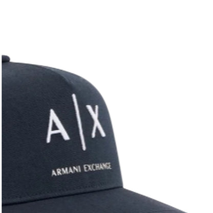 Navy-White - Side - Armani Exchange Mens Exchange Baseball Cap