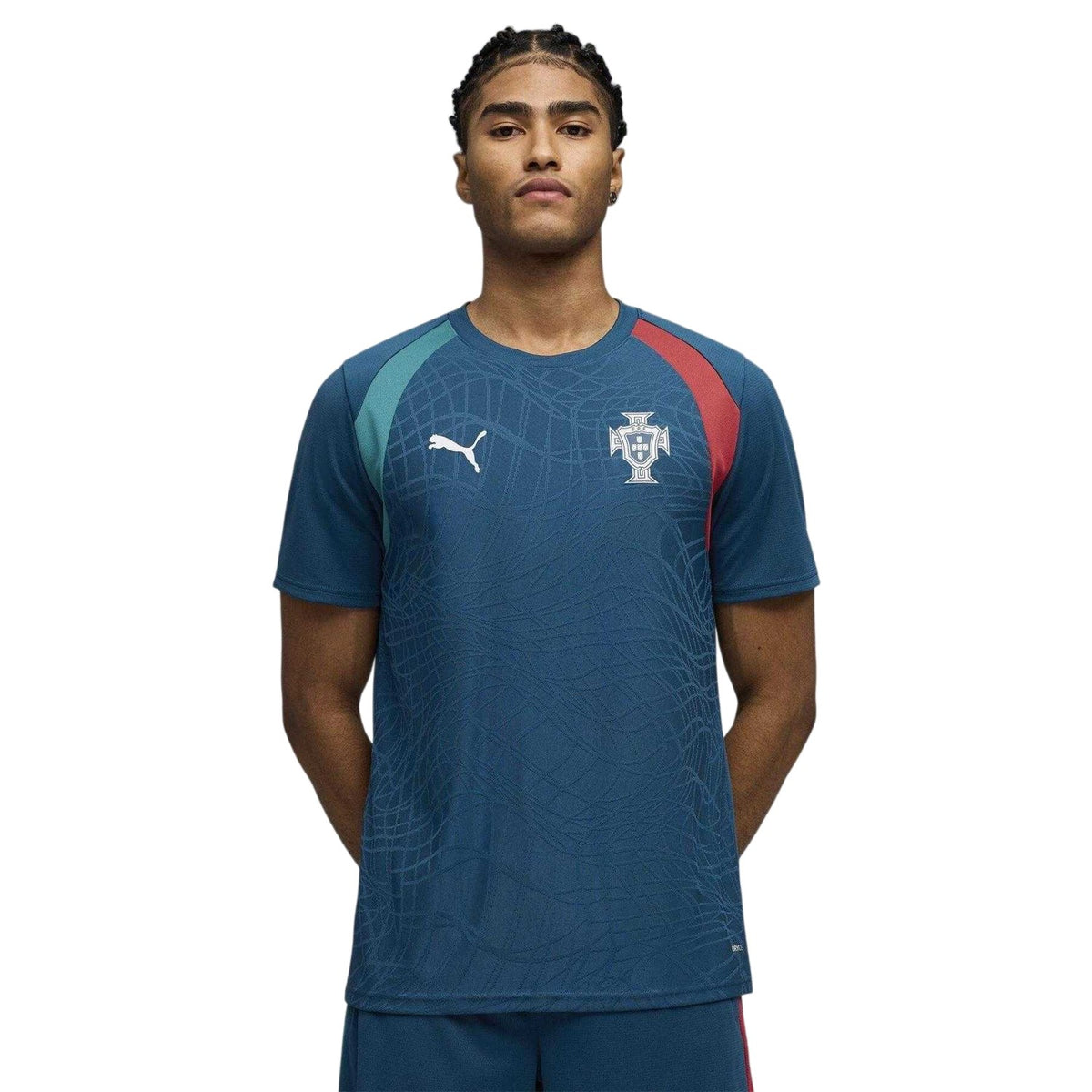 Green-Silver - Side - Puma Mens World Cup 2026 Portugal Training T-Shirt