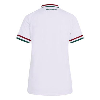 White - Back - Adidas Womens-Ladies Hungary Wicking Short-Sleeved Football Shirt