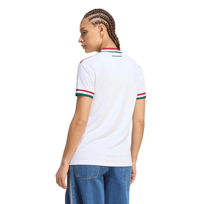 White - Pack Shot - Adidas Womens-Ladies Hungary Wicking Short-Sleeved Football Shirt