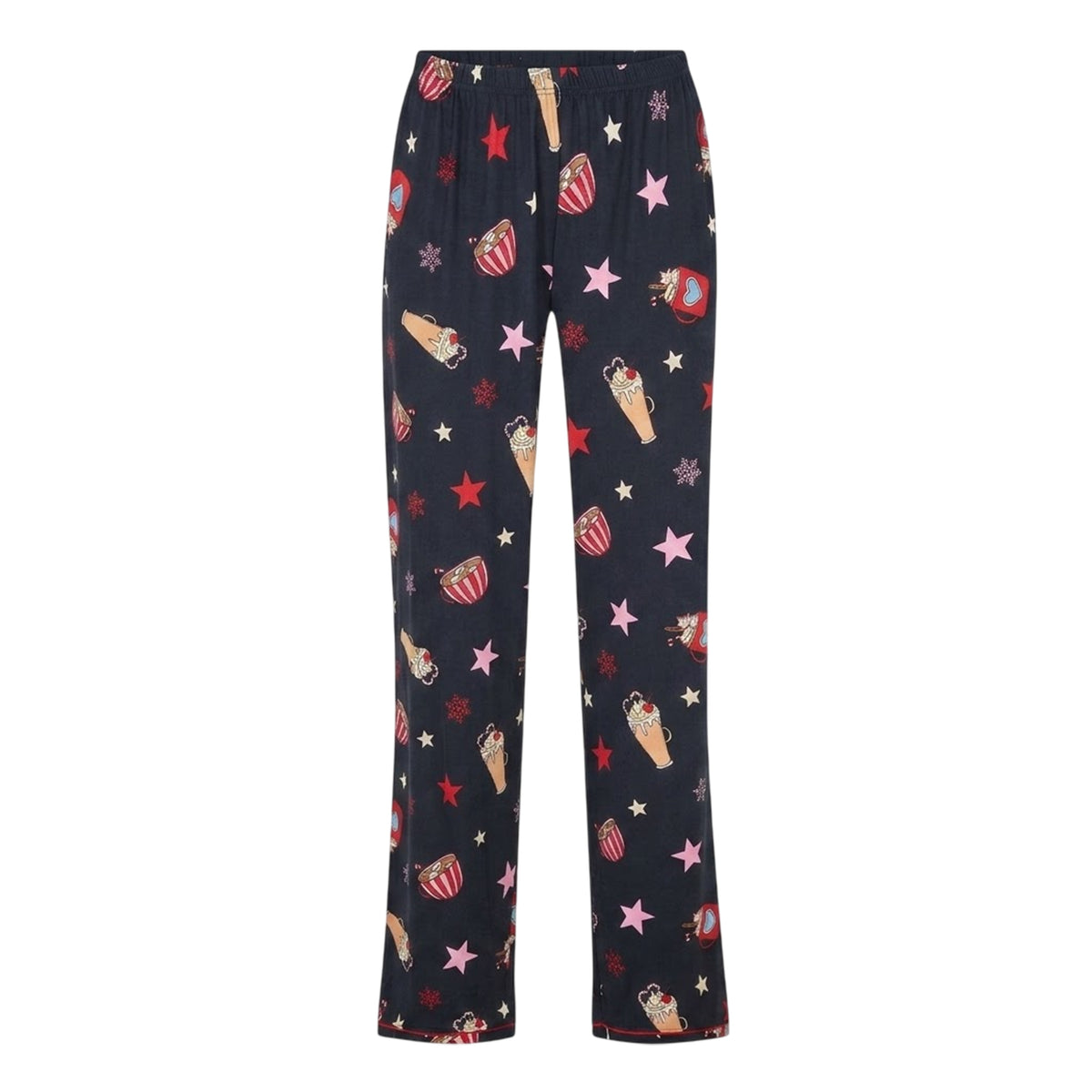 Navy-Hot Chocolate - Side - Urban Threads Womens-Ladies Pyjama Set