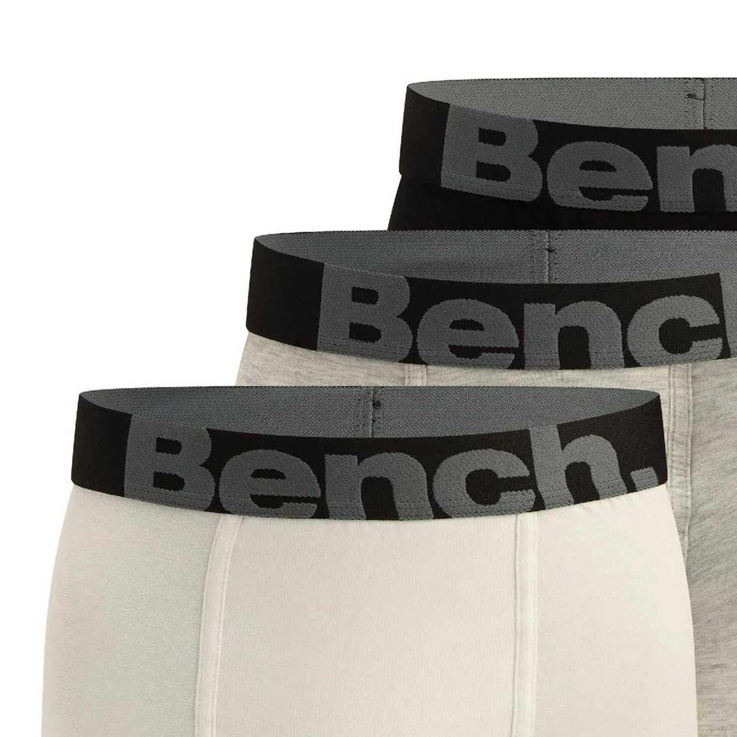 Black-Grey-White - Side - Bench Mens Conan Boxer Shorts (Pack of 3)