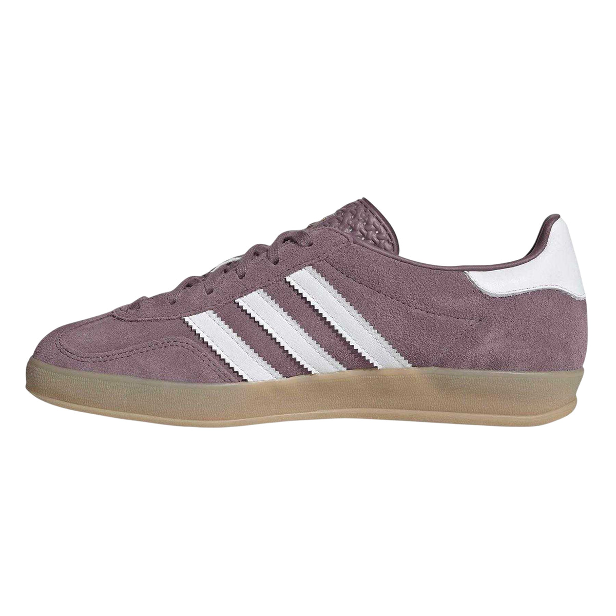 Fig-Cloud White-Gum - Side - Adidas Womens-Ladies Gazelle Indoo Suede Trainers