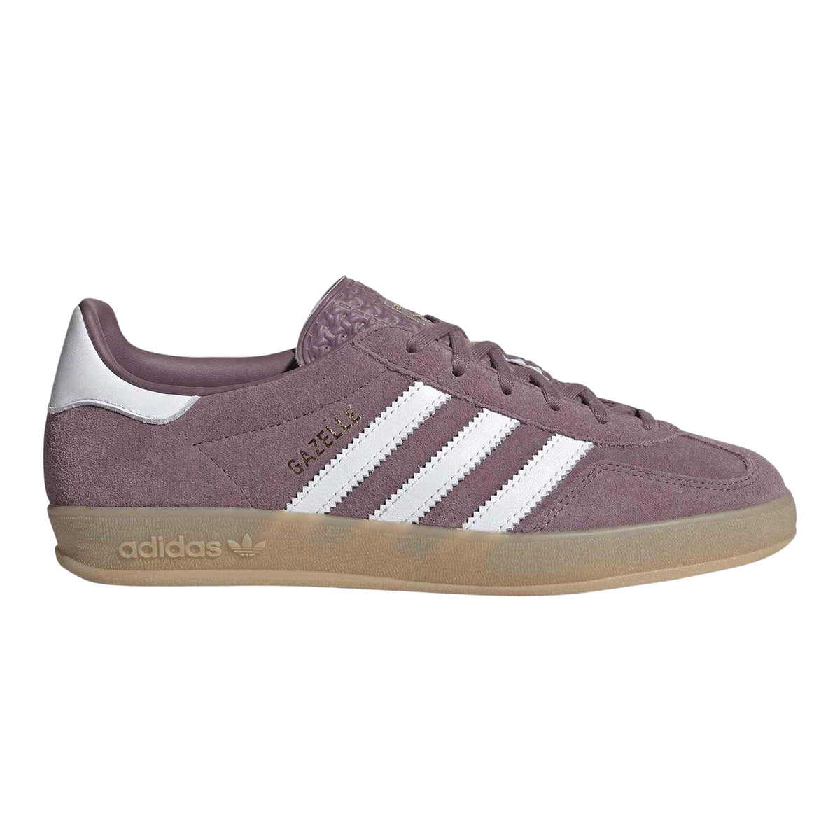 Fig-Cloud White-Gum - Front - Adidas Womens-Ladies Gazelle Indoo Suede Trainers