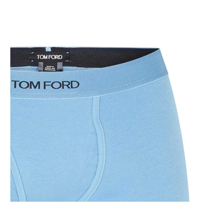 Sky Blue - Side - Tom Ford Mens Logo Tailored Boxer Briefs
