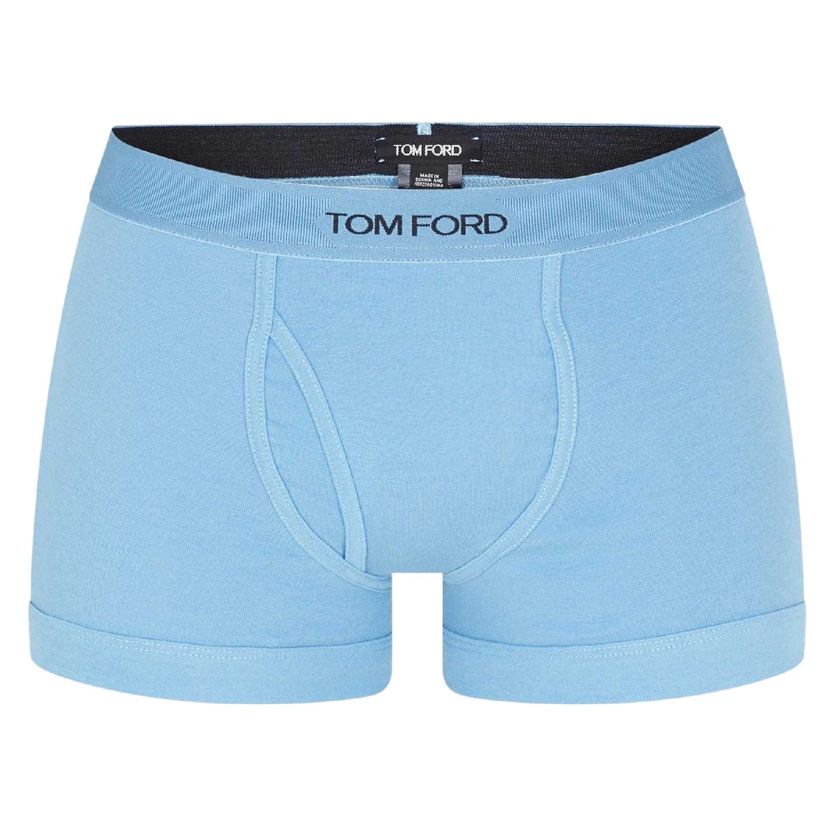 Sky Blue - Front - Tom Ford Mens Logo Tailored Boxer Briefs