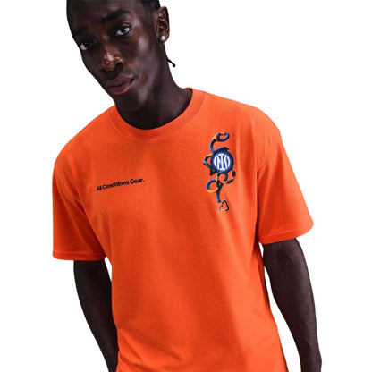 Orange-Black - Side - Nike Unisex Adult ACG Inter Milan FC T-Shirt