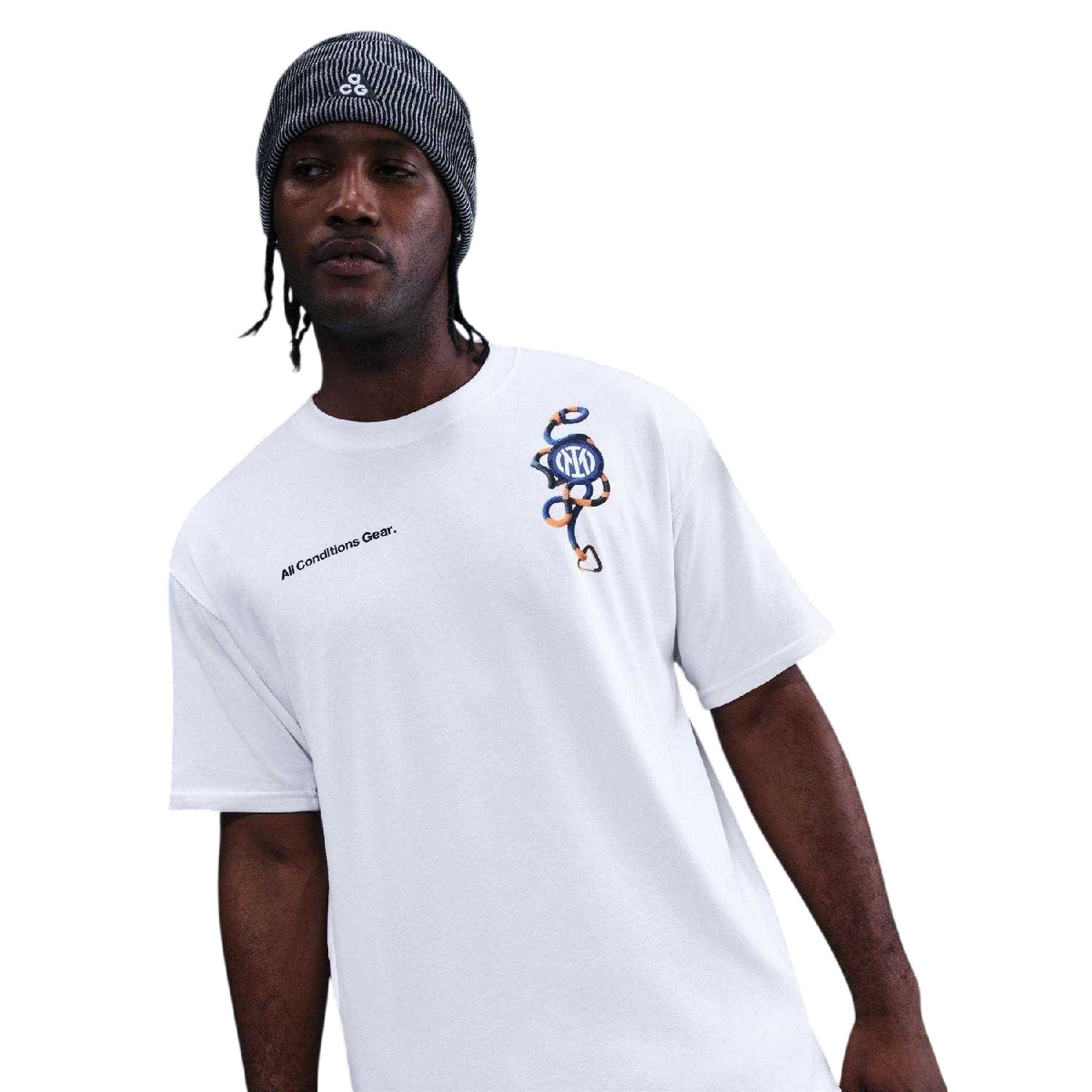 White-Blue - Side - Nike Unisex Adult ACG Inter Milan FC T-Shirt
