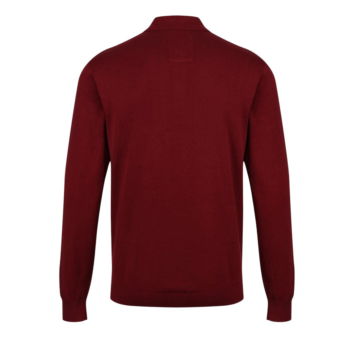 Red - Back - Luke 1977 Mens Venice Knitted Long-Sleeved Polo Shirt