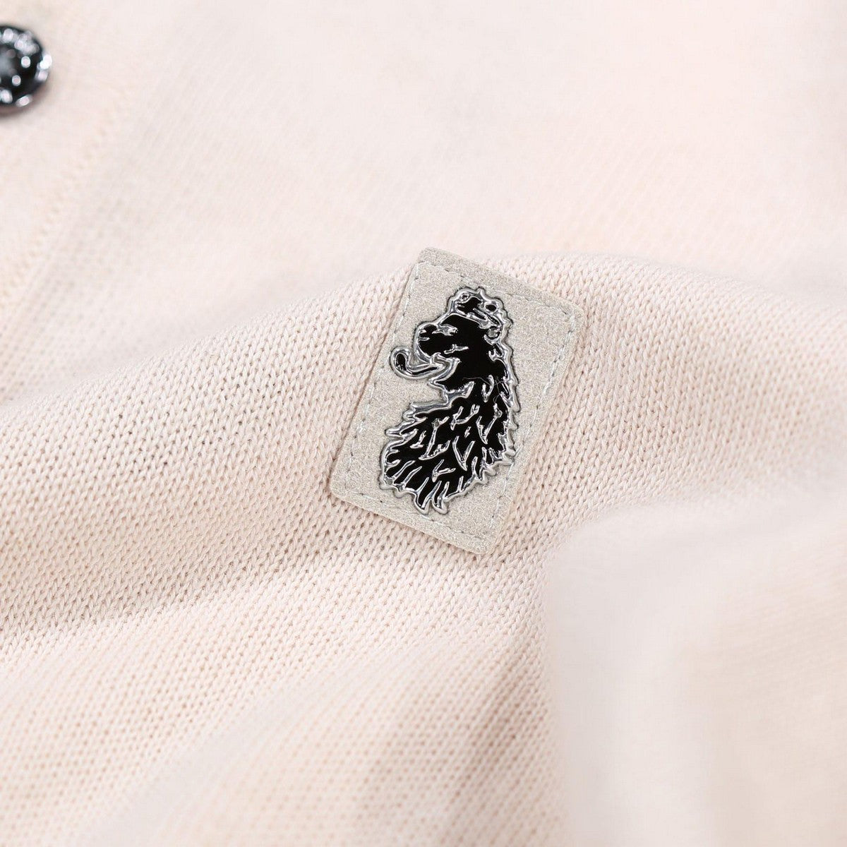 Beige - Side - Luke 1977 Mens Venice Knitted Long-Sleeved Polo Shirt