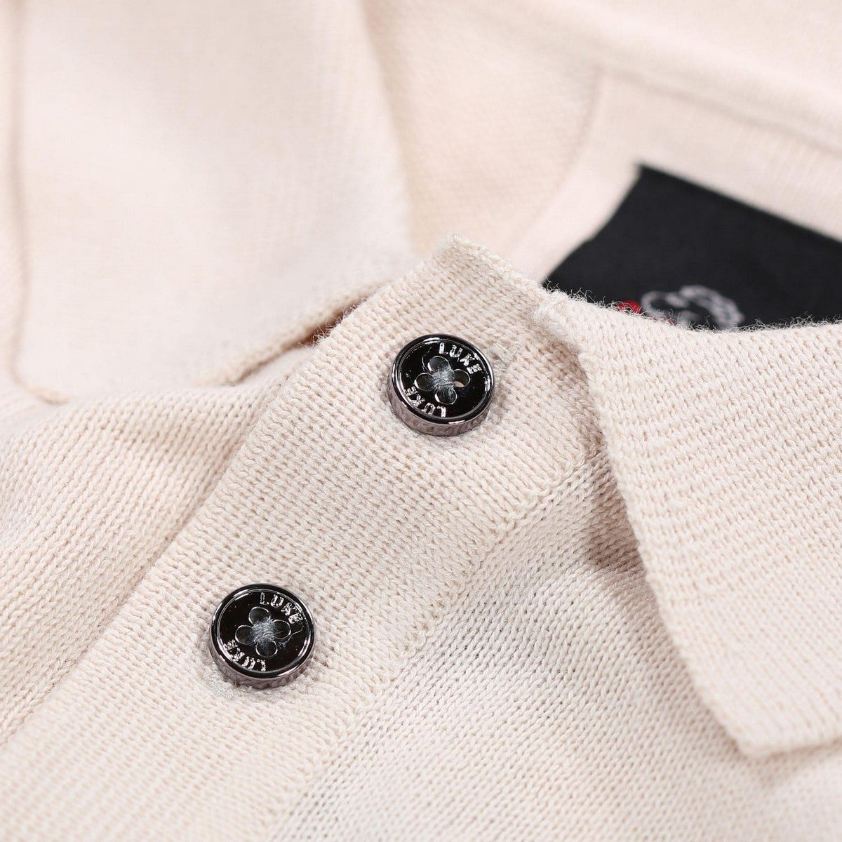 Beige - Lifestyle - Luke 1977 Mens Venice Knitted Long-Sleeved Polo Shirt