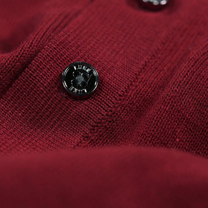 Red - Side - Luke 1977 Mens Venice Knitted Long-Sleeved Polo Shirt