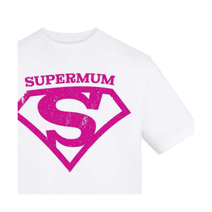 White - Side - AWD Womens-Ladies Supermum Printed T-Shirt