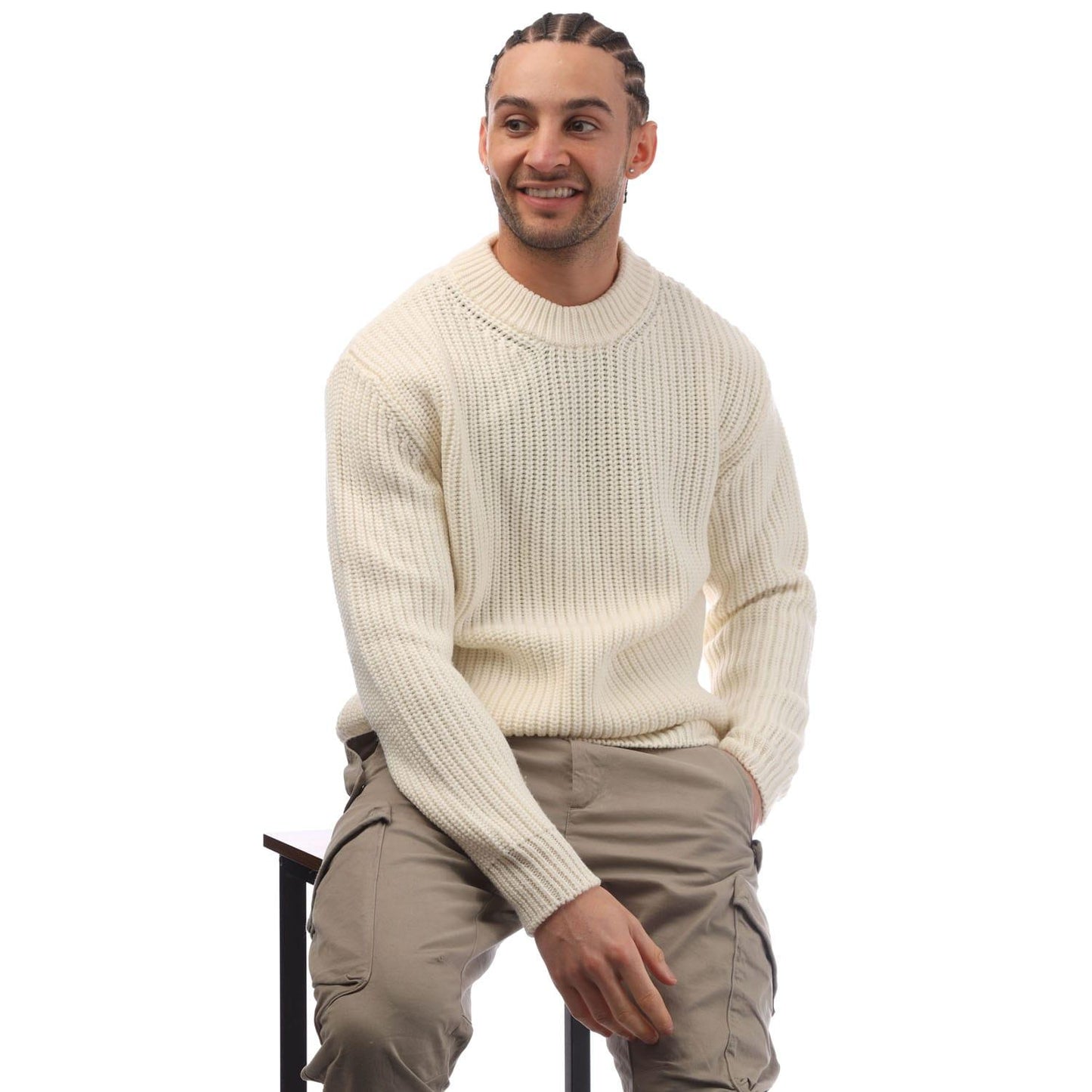 White - Lifestyle - Boss Mens Maradeo Sweater Top