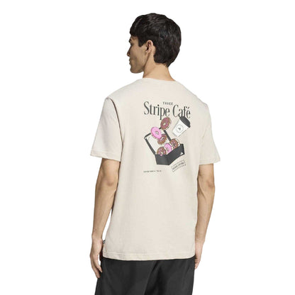 Wonder Alumina - Back - Adidas Mens Stripe Cafe T-Shirt