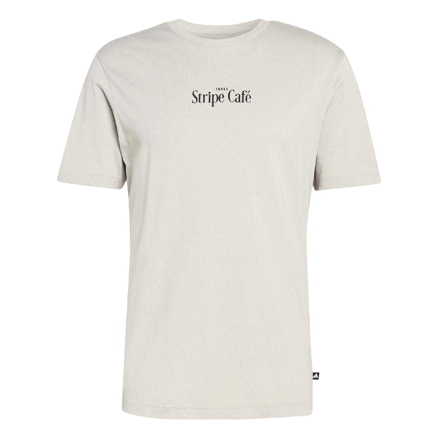 Wonder Alumina - Front - Adidas Mens Stripe Cafe T-Shirt