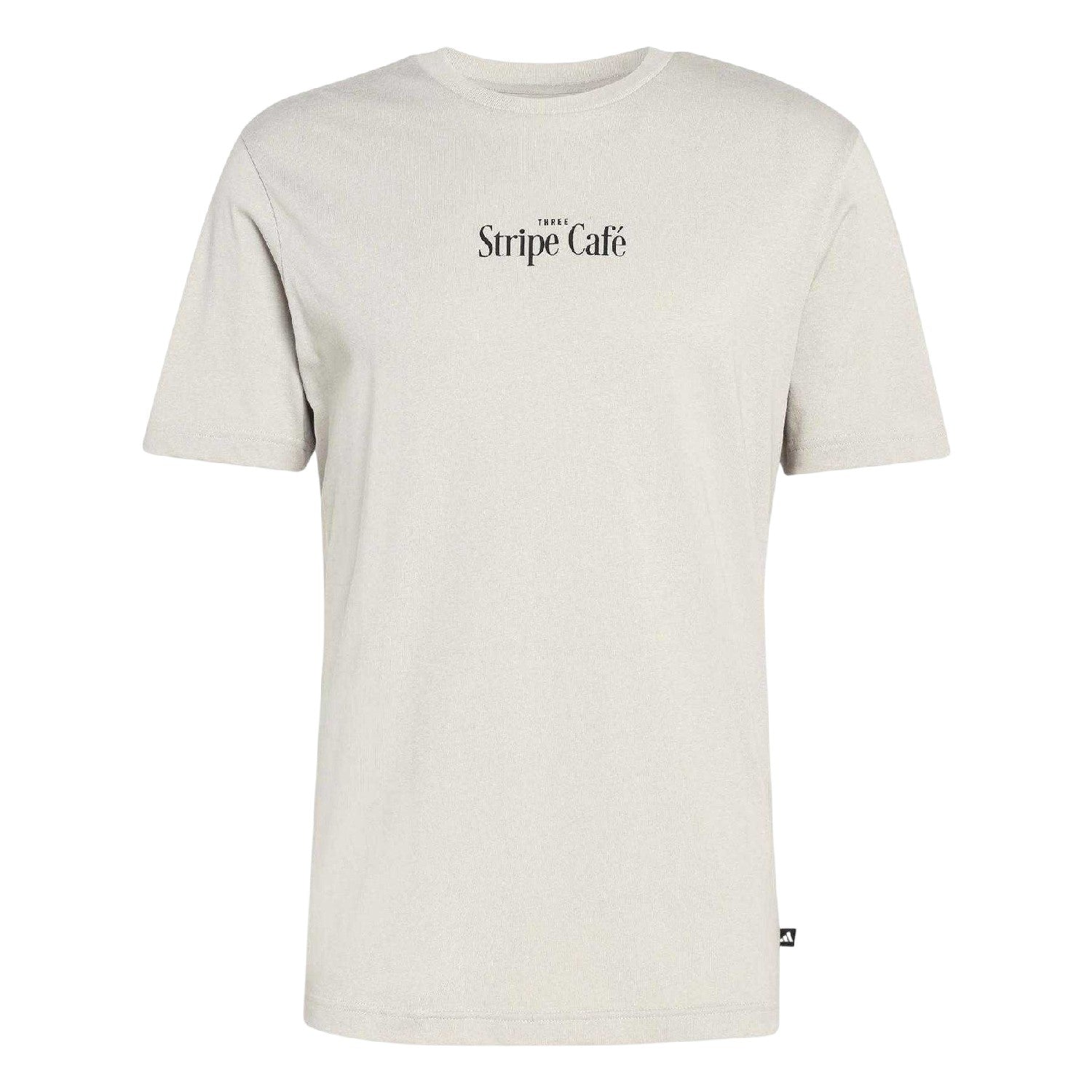 Wonder Alumina - Front - Adidas Mens Stripe Cafe T-Shirt