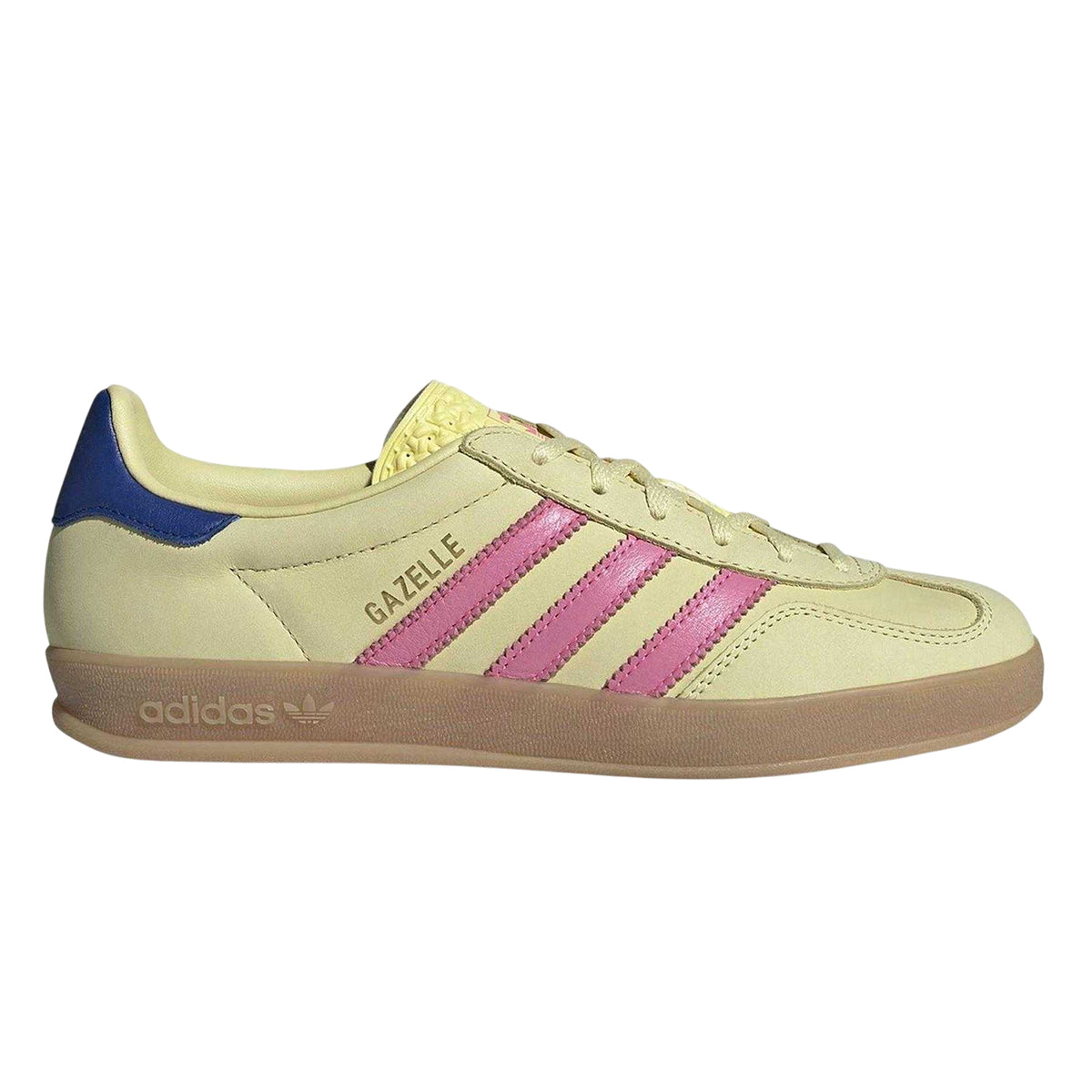 Yellow-Pink - Front - Adidas Womens-Ladies Gazelle Retro Suede Trainers