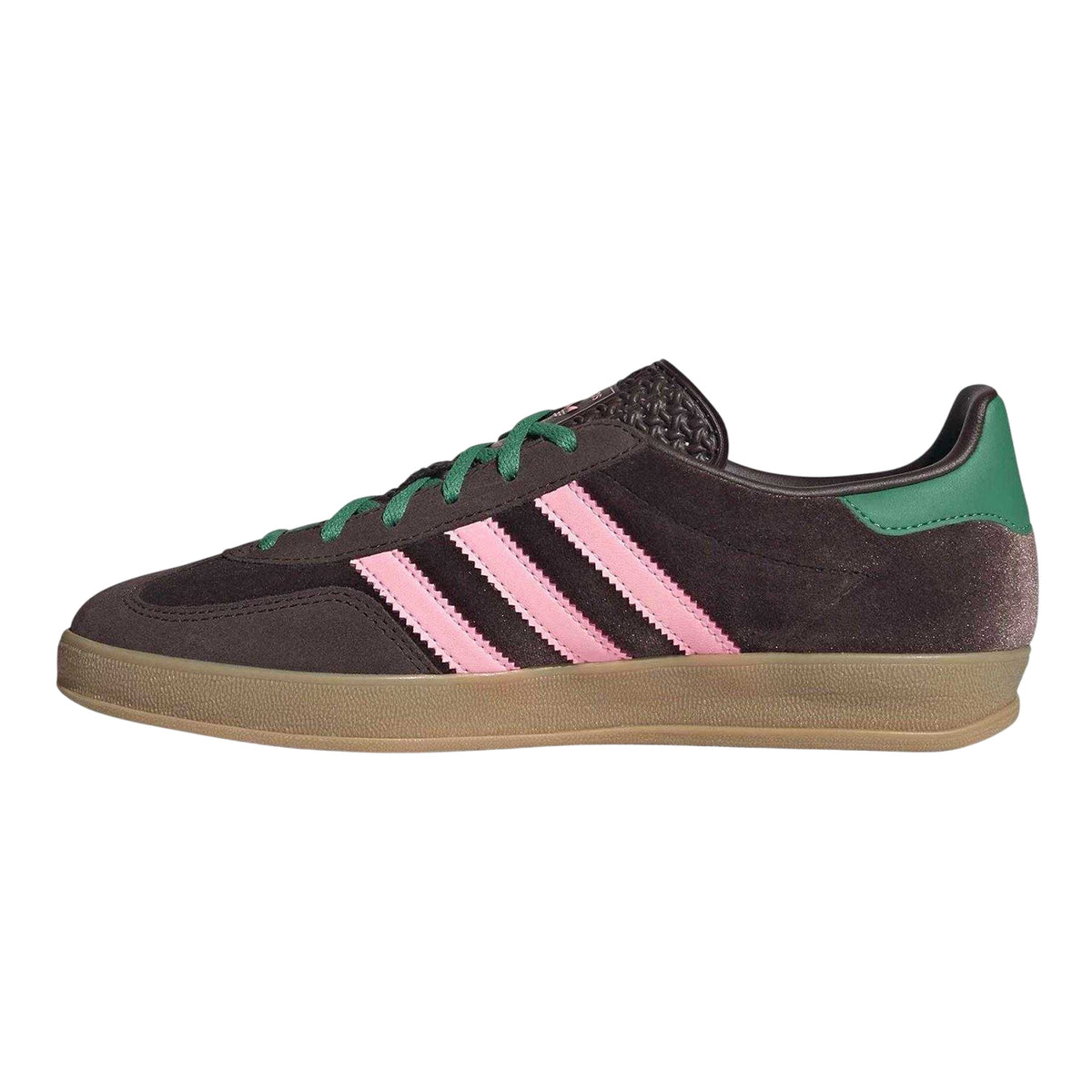 Brown-Pink - Side - Adidas Womens-Ladies Gazelle Retro Suede Trainers