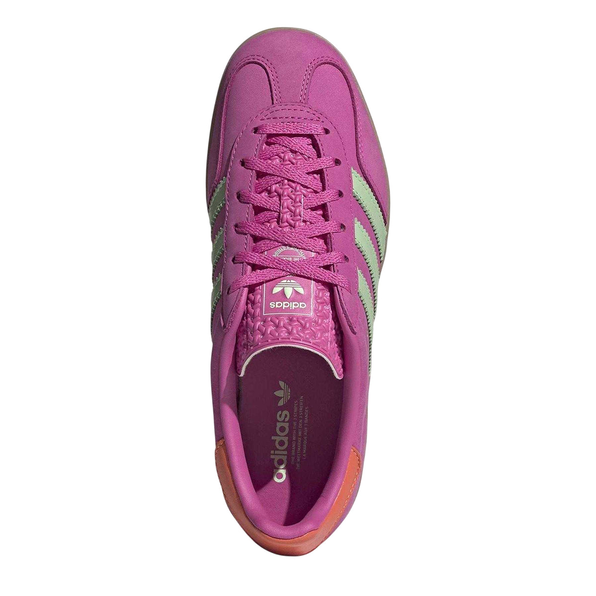 Fuchsia-Green - Lifestyle - Adidas Womens-Ladies Gazelle Retro Suede Trainers