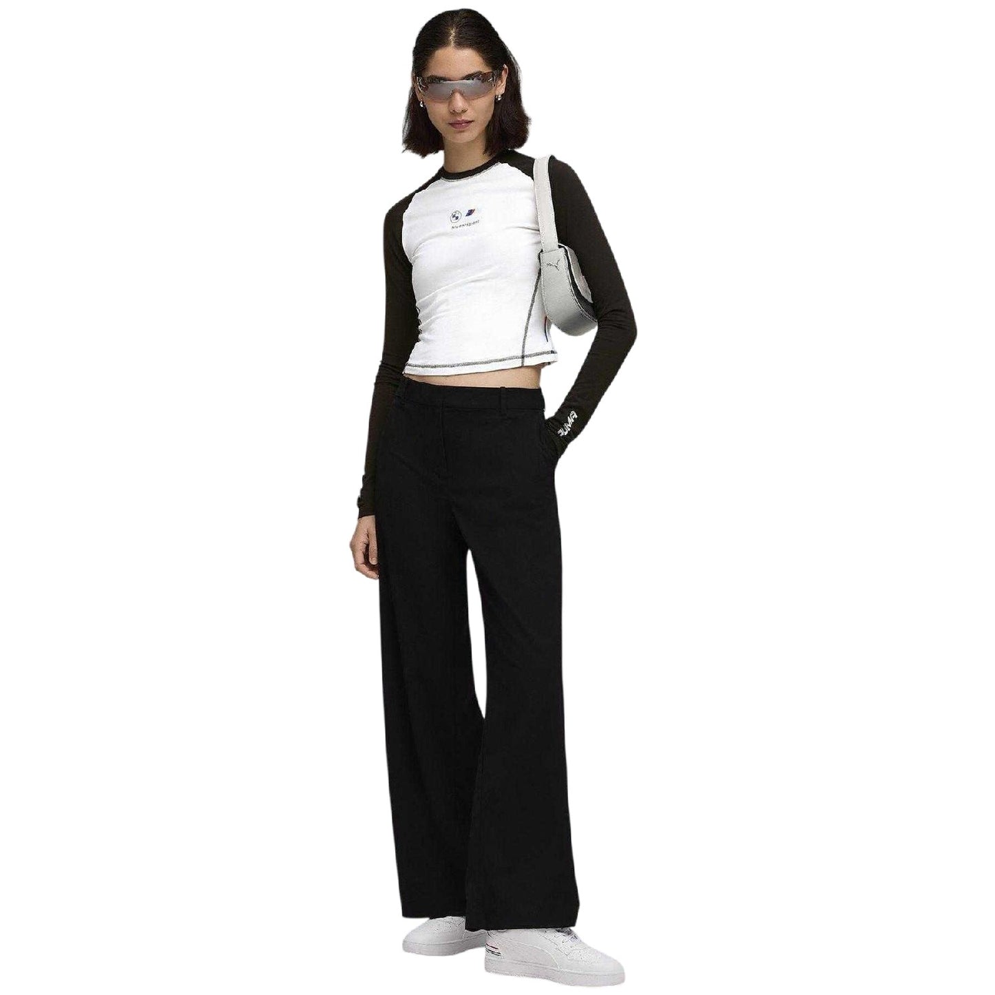 Puma White - Pack Shot - Puma Womens-Ladies Motorsport Long-Sleeved T-Shirt