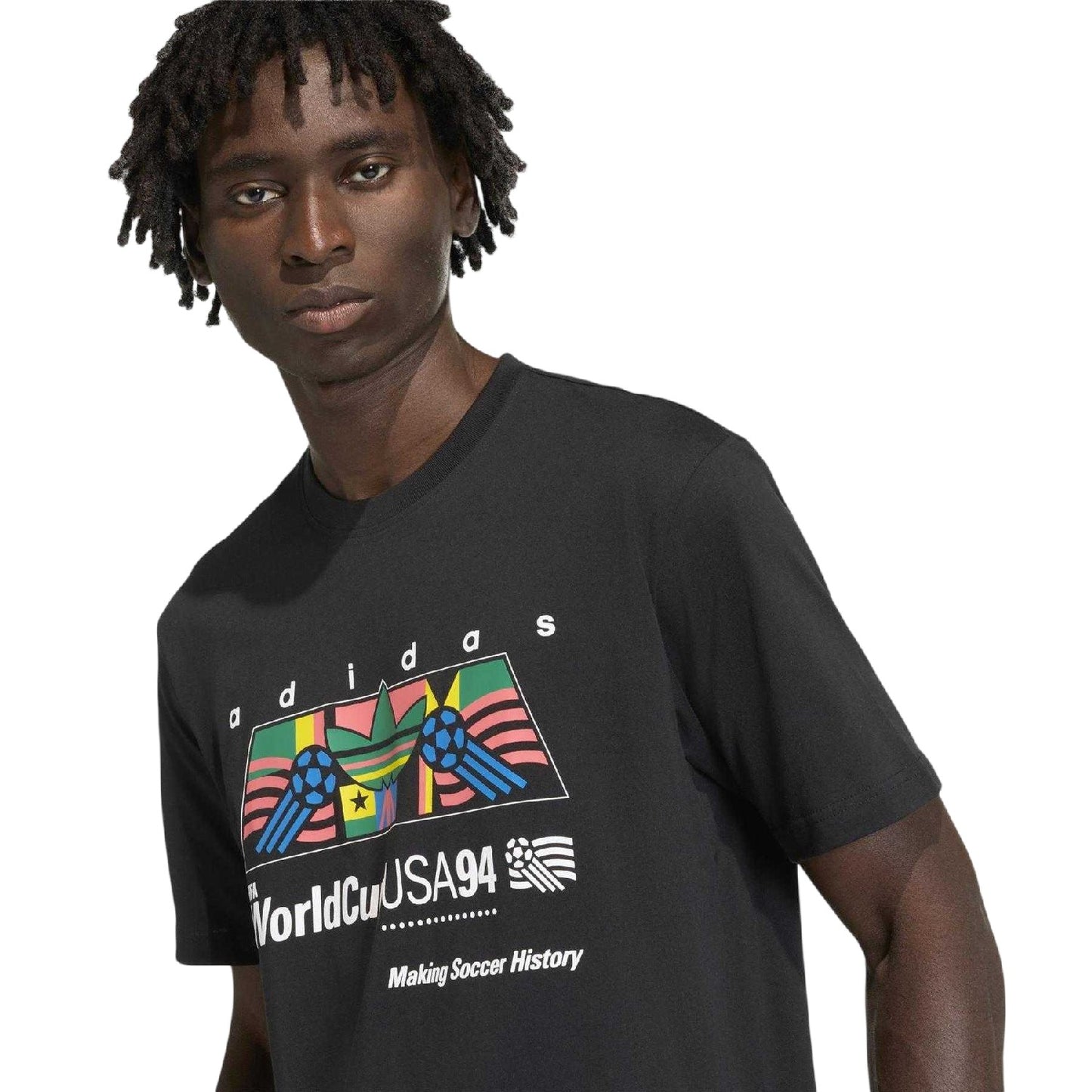 Black - Side - Adidas Mens USA 94 T-Shirt