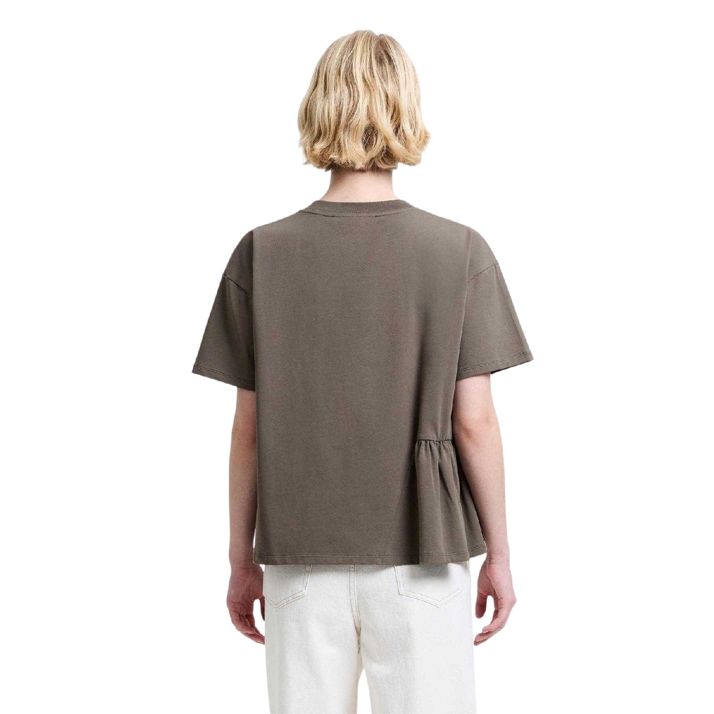 Vintage Khaki - Back - French Connection Womens-Ladies Asymmetric T-Shirt