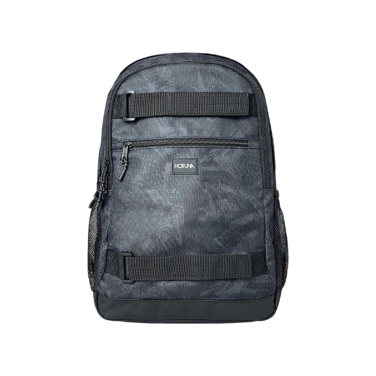 Black-Grey - Front - Hot Tuna Camouflage Skateboarding Backpack