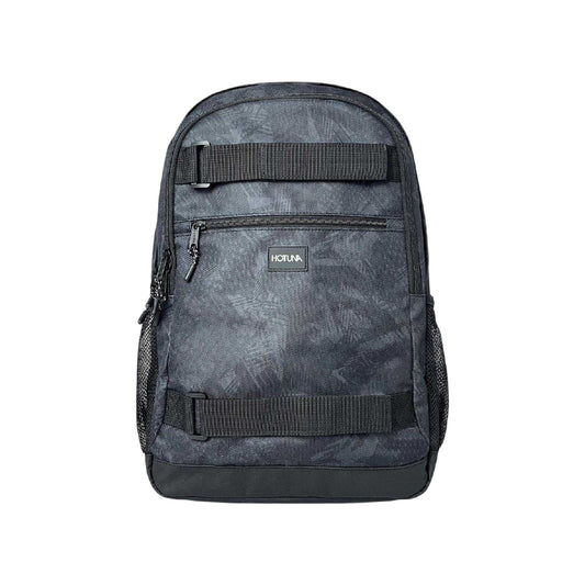 Black-Grey - Front - Hot Tuna Camouflage Skateboarding Backpack