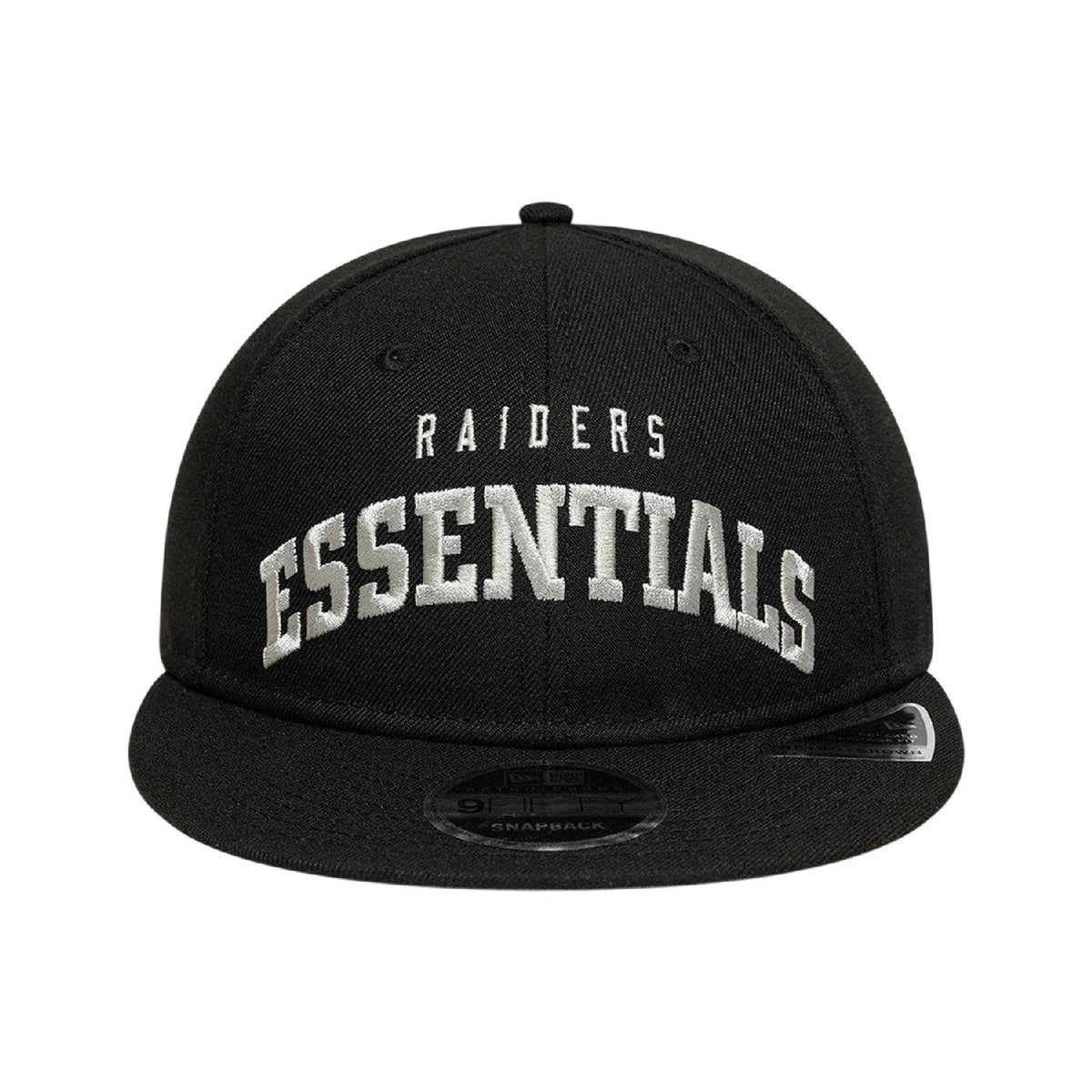 Black - Front - Fear Of God Essentials Raiders New Era Snapback Cap