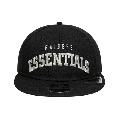 Black - Front - Fear Of God Essentials Raiders New Era Snapback Cap