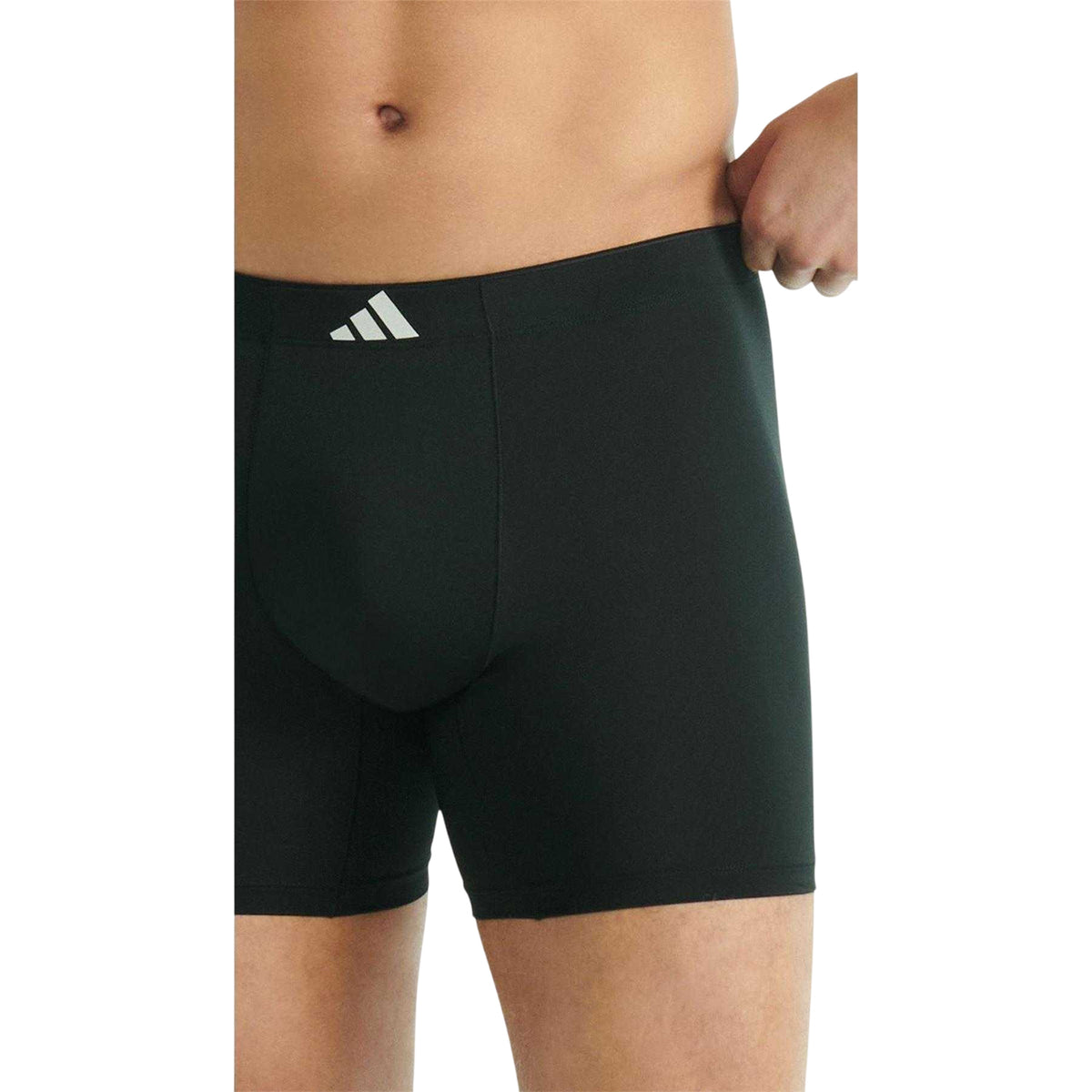 Black - Back - Adidas Mens Active Microtech Boxer Briefs