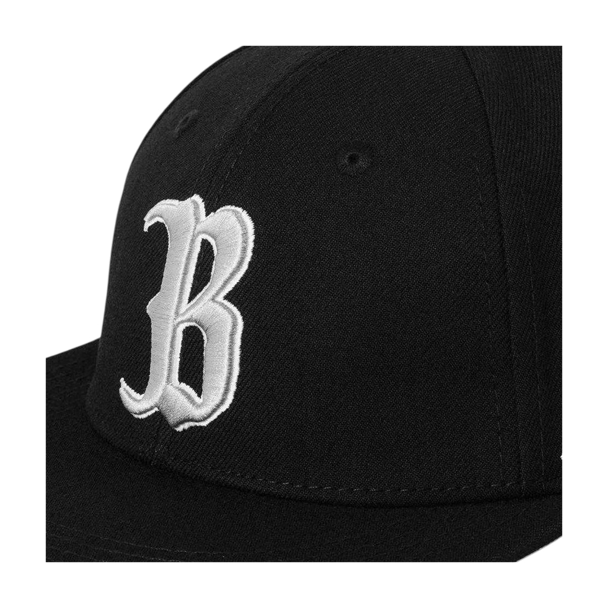 Black - Side - Initial Mens Embroidered Logo Baseball Cap