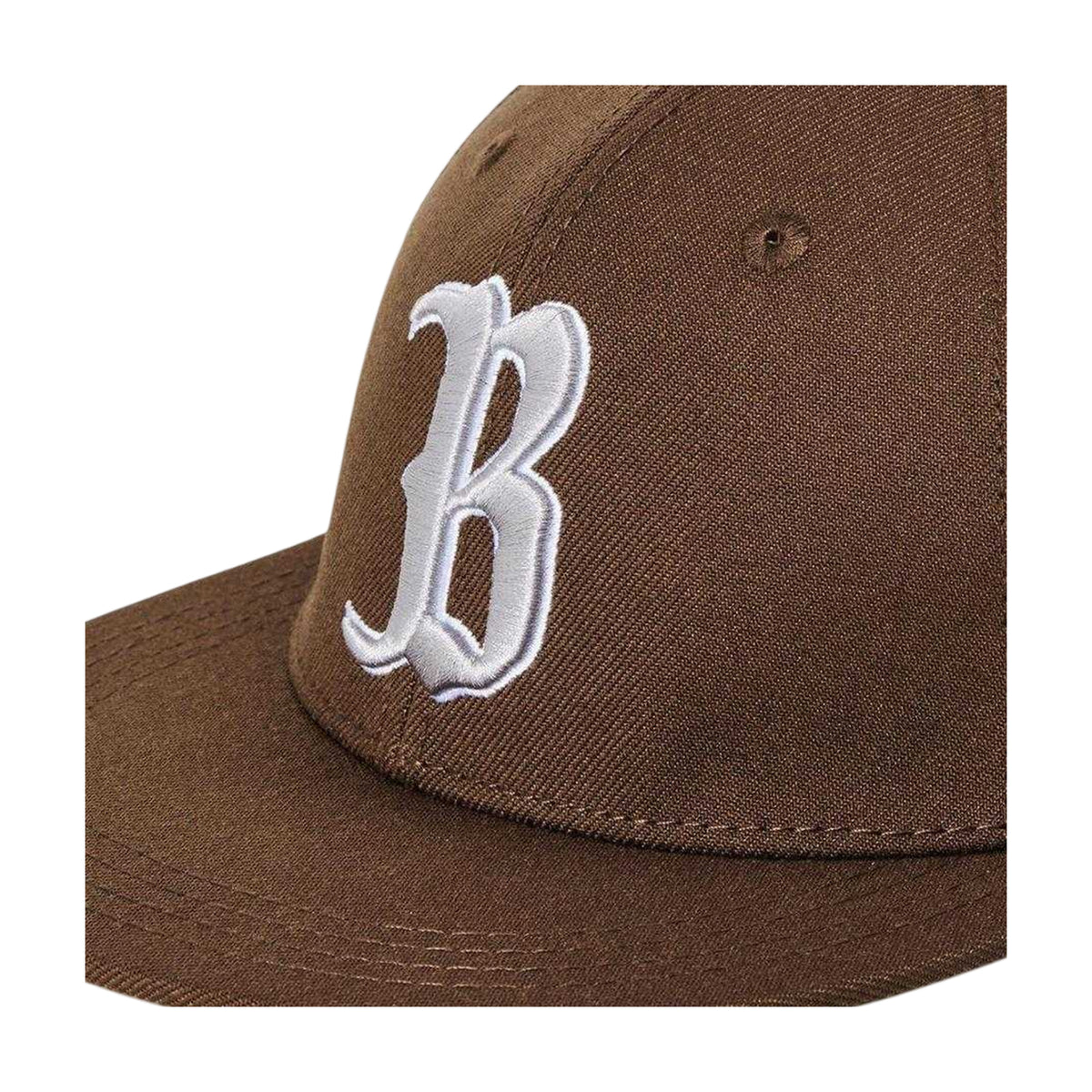 Brown - Side - Initial Mens Embroidered Logo Baseball Cap