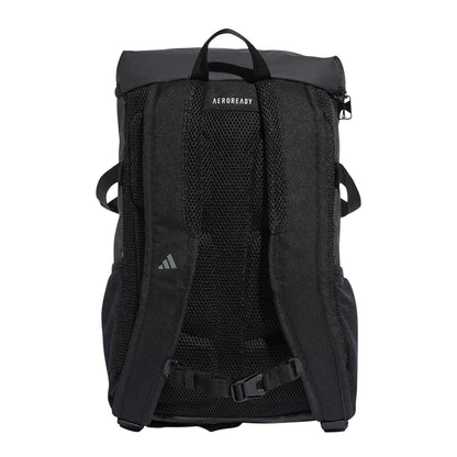 Black - Back - Adidas Hybrid Roll Top Utility Backpack