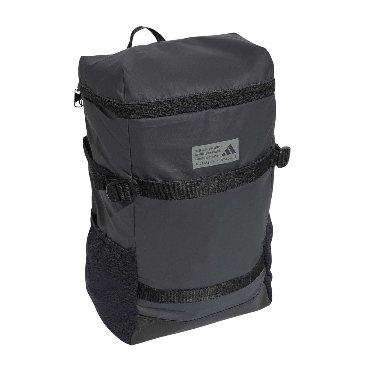 Black - Side - Adidas Hybrid Roll Top Utility Backpack