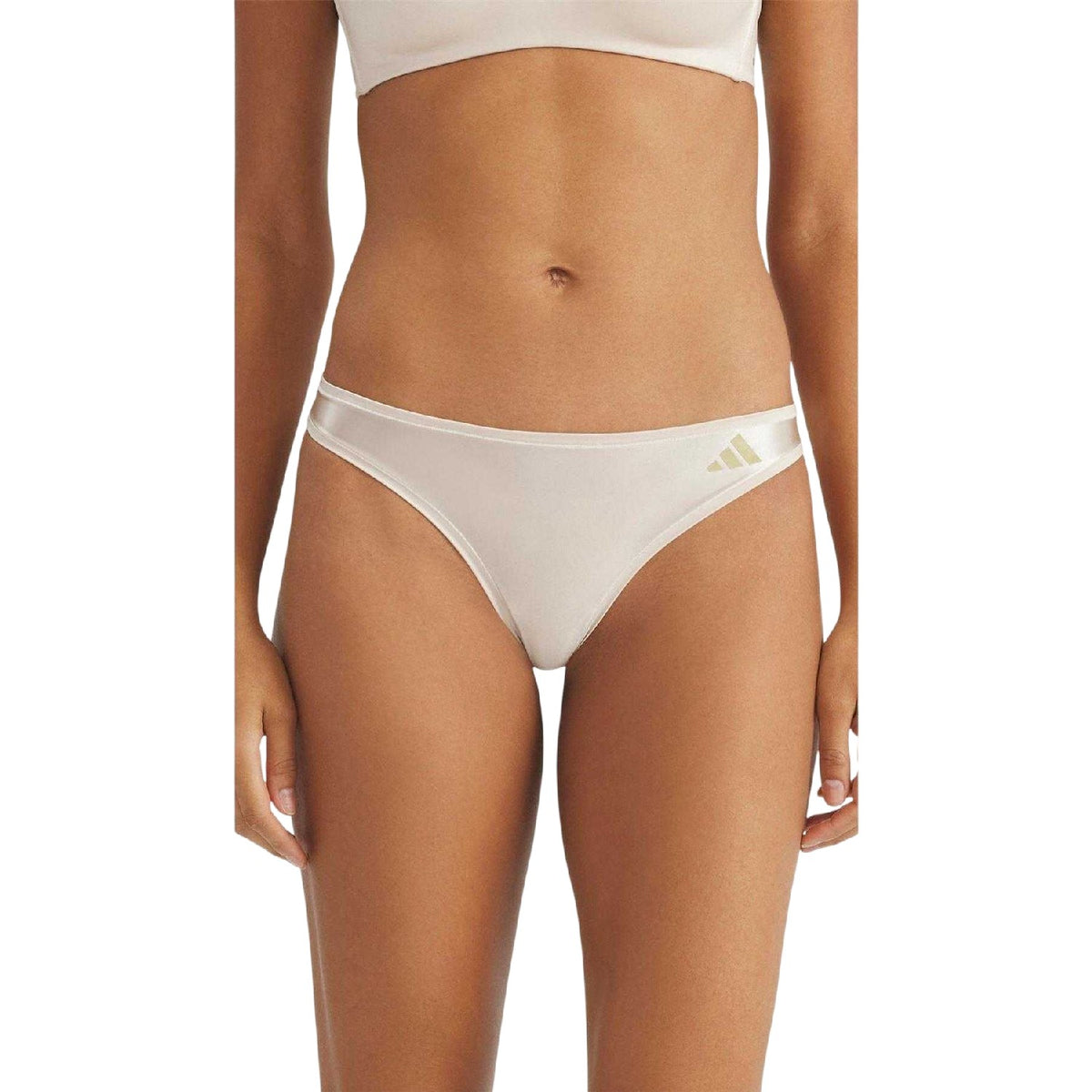 Beige - Front - Adidas Womens-Ladies Logo Thong