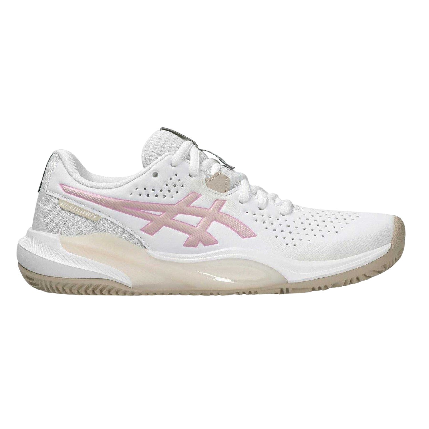 White - Front - Asics Womens-Ladies Challenger 15 Trainers