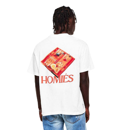 Vintage White - Side - Homies Marbella Mens Backgammon T-Shirt