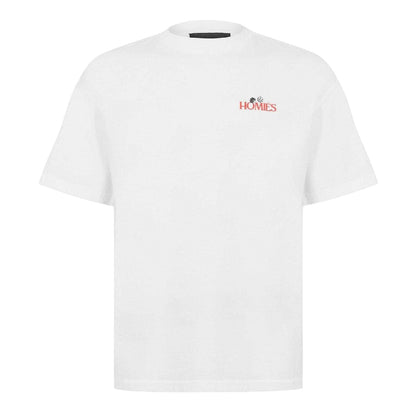 Vintage White - Front - Homies Marbella Mens Backgammon T-Shirt