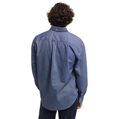 Blue - Back - Gant Mens Oxford Relaxed Fit Shirt