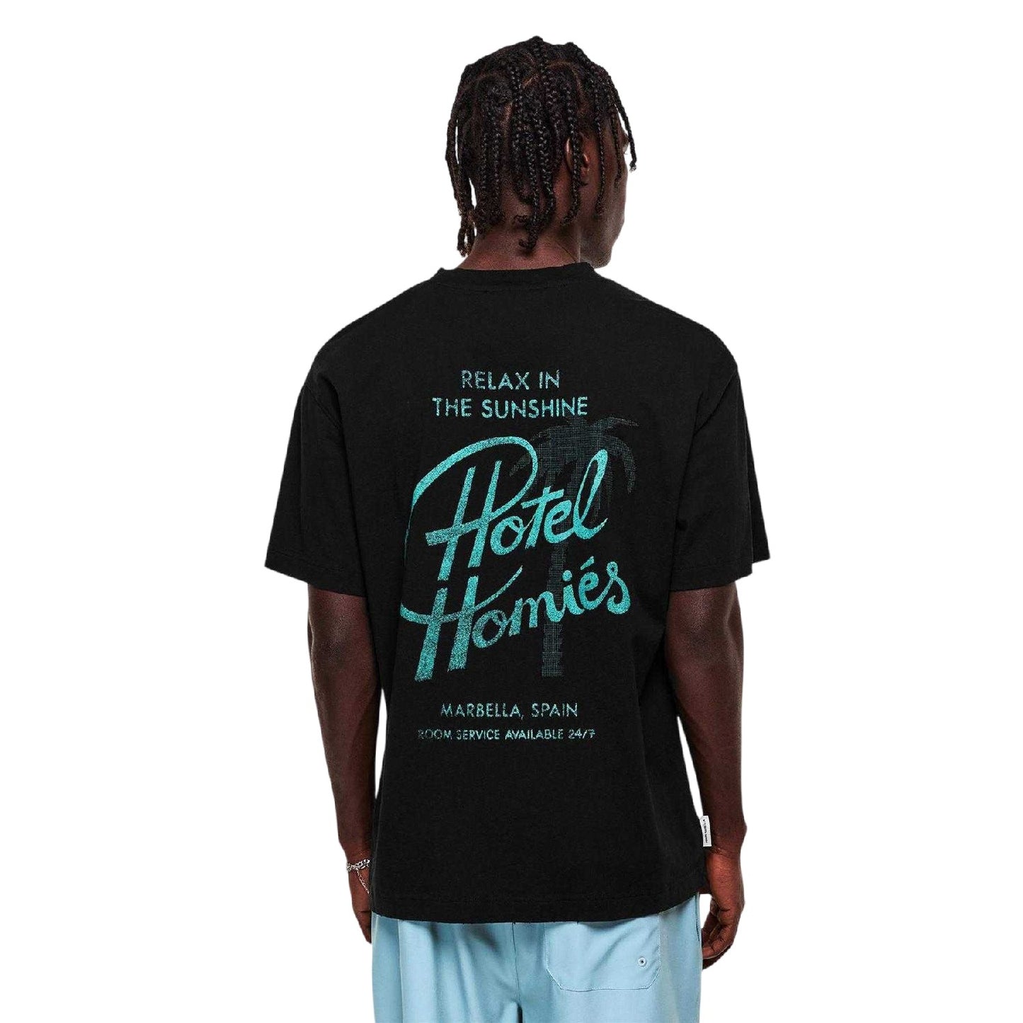 Black - Side - Homies Marbella Mens Hotel Homies T-Shirt