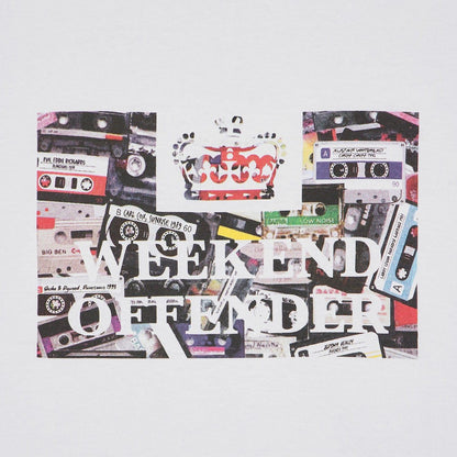 White - Side - Weekend Offender Mens Keyte Graphic Print T-Shirt